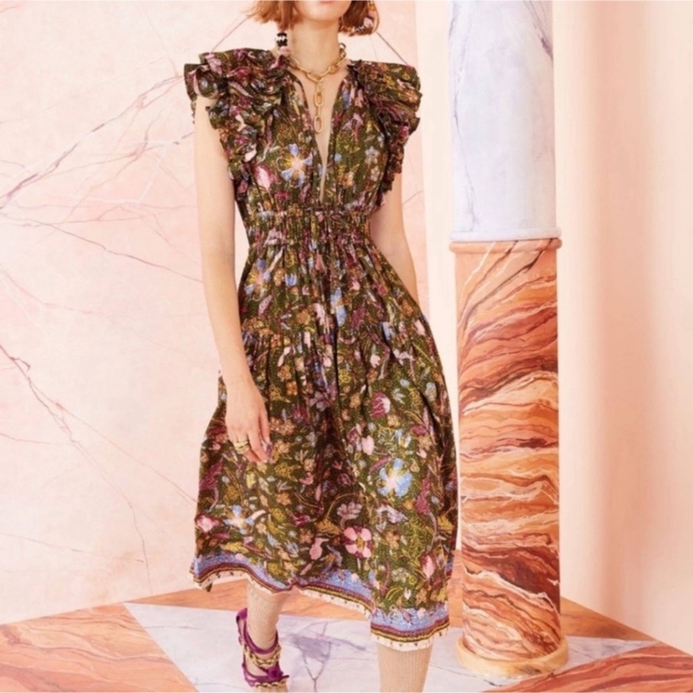 ULLA JOHNSON Arina Midi Dress Sz 6